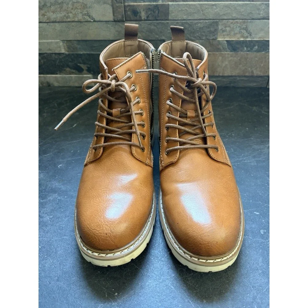 Steve Madden Men’s P-Broome Cognac Brown Chukka Boots  US Size 10